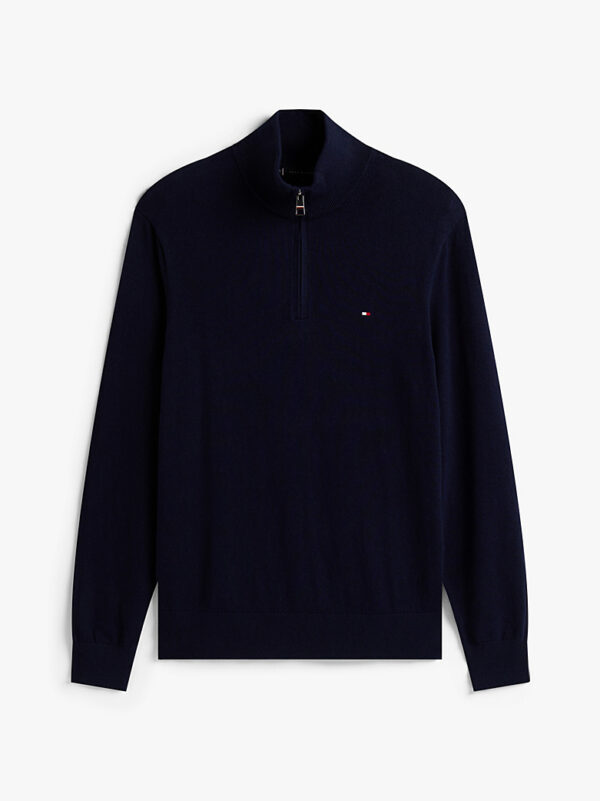 TOMMY HILFIGER PIMA ORG COTTON CASMERE ZIP SWEATER - Image 3