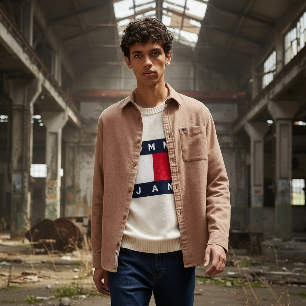 TOMMY JEANS REG FLANNEL OVERSHIRT