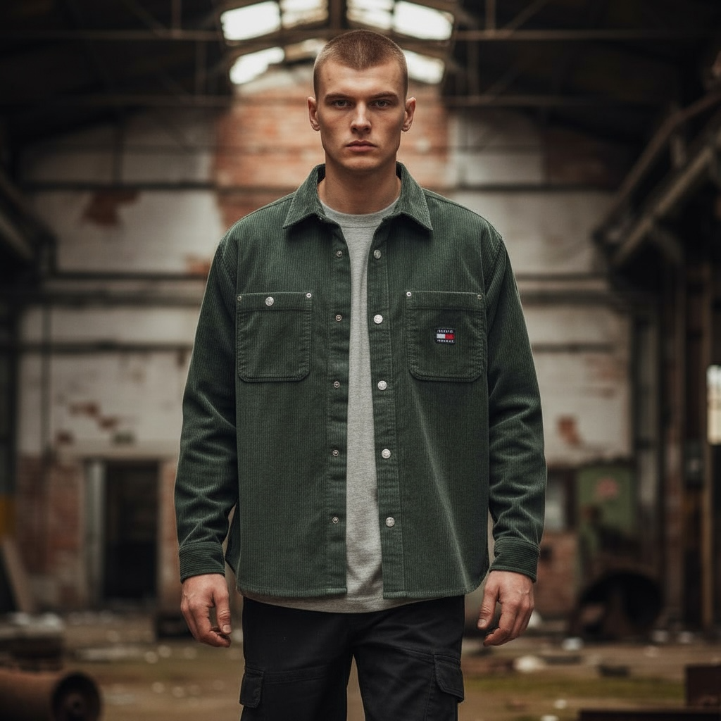 TOMMY JEANS RLX WASHED CORDUROY OVERSHIRT