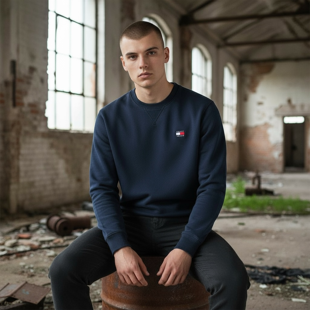 TOMMY JEANS REG BADGE CREW EXT SWEATSHIRT