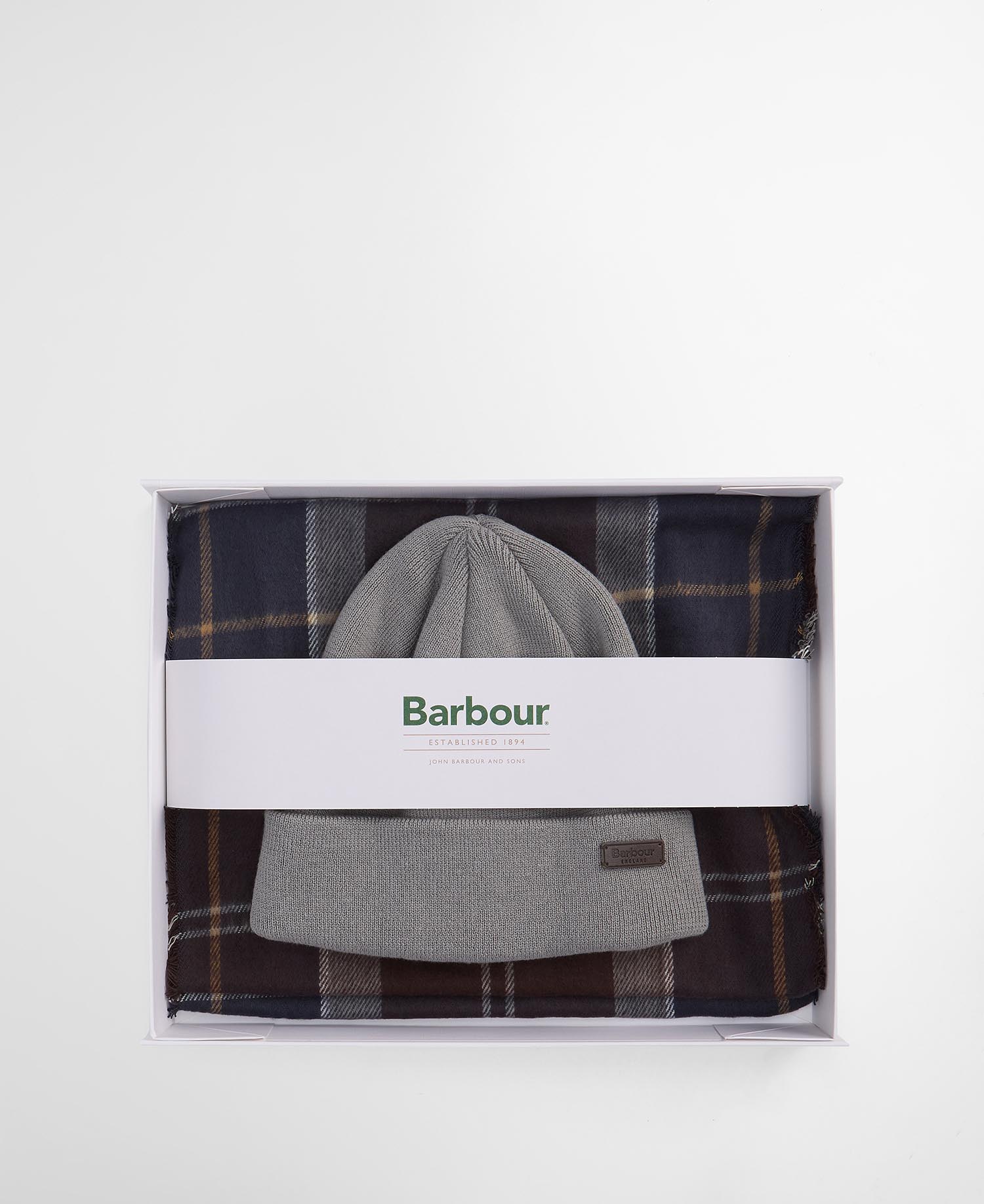 BARBOUR SWINTON BEANIE & SCARF GIFT BOX