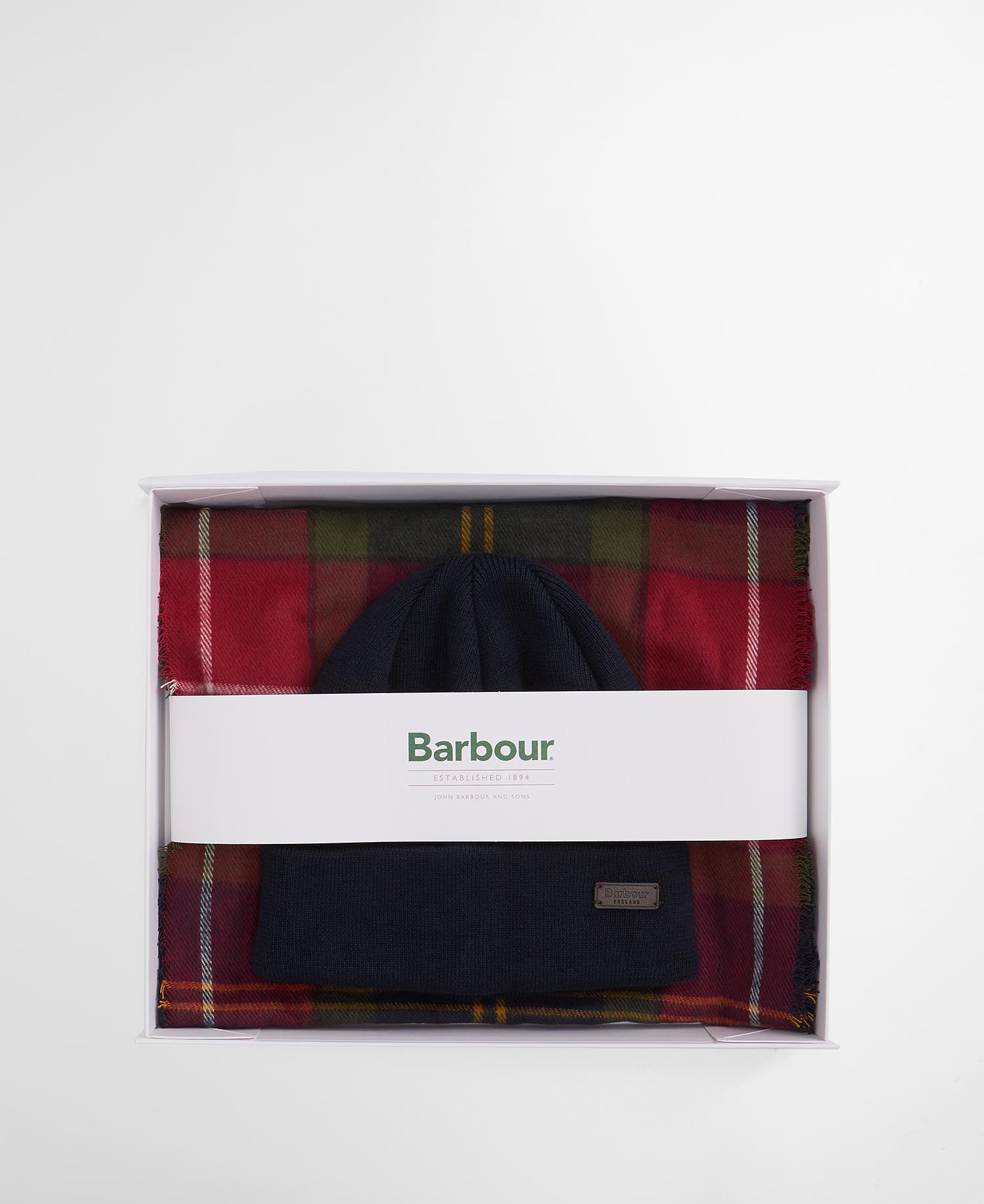 BARBOUR SWINTON BEANIE & SCARF GIFT BOX SET