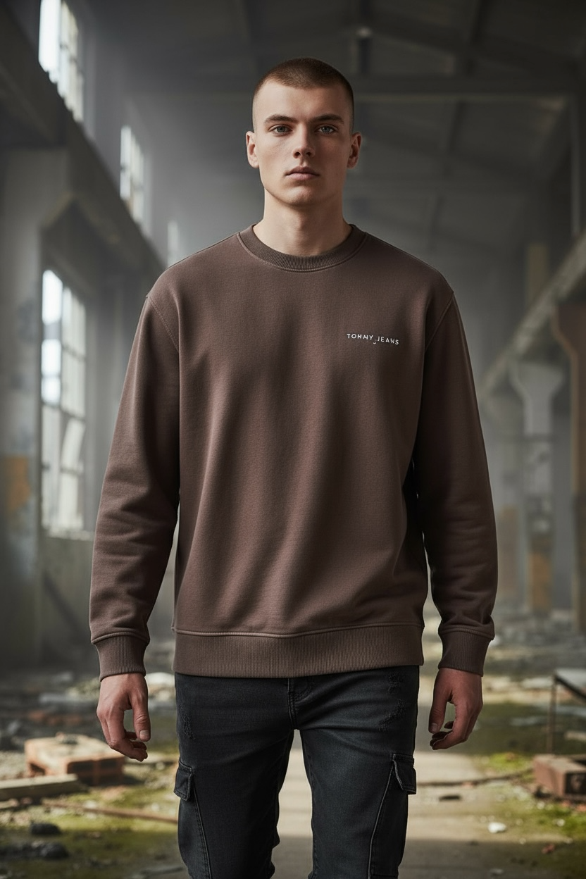 TOMMY JEANS REG LINEAR CREW SWEAT