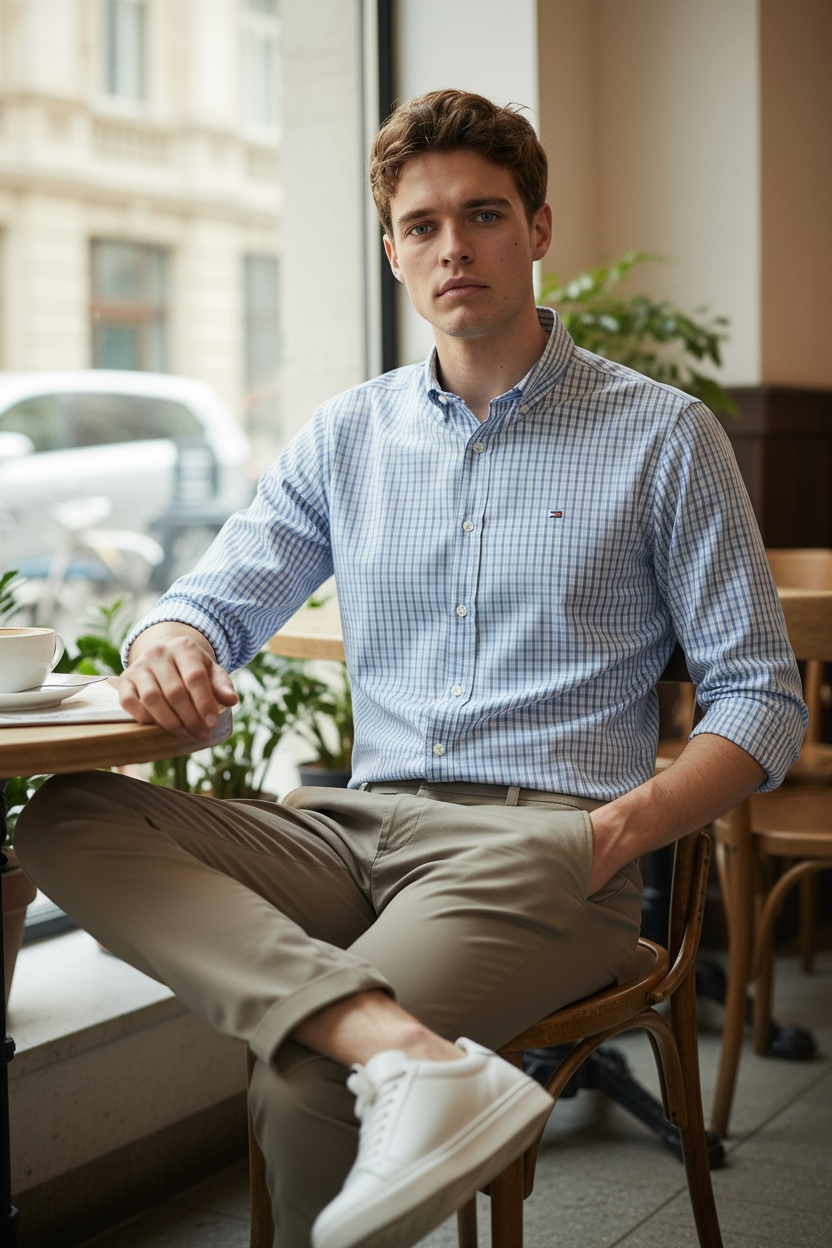 TOMMY HILFIGER CORE TATTERSALL CHECK SHIRT