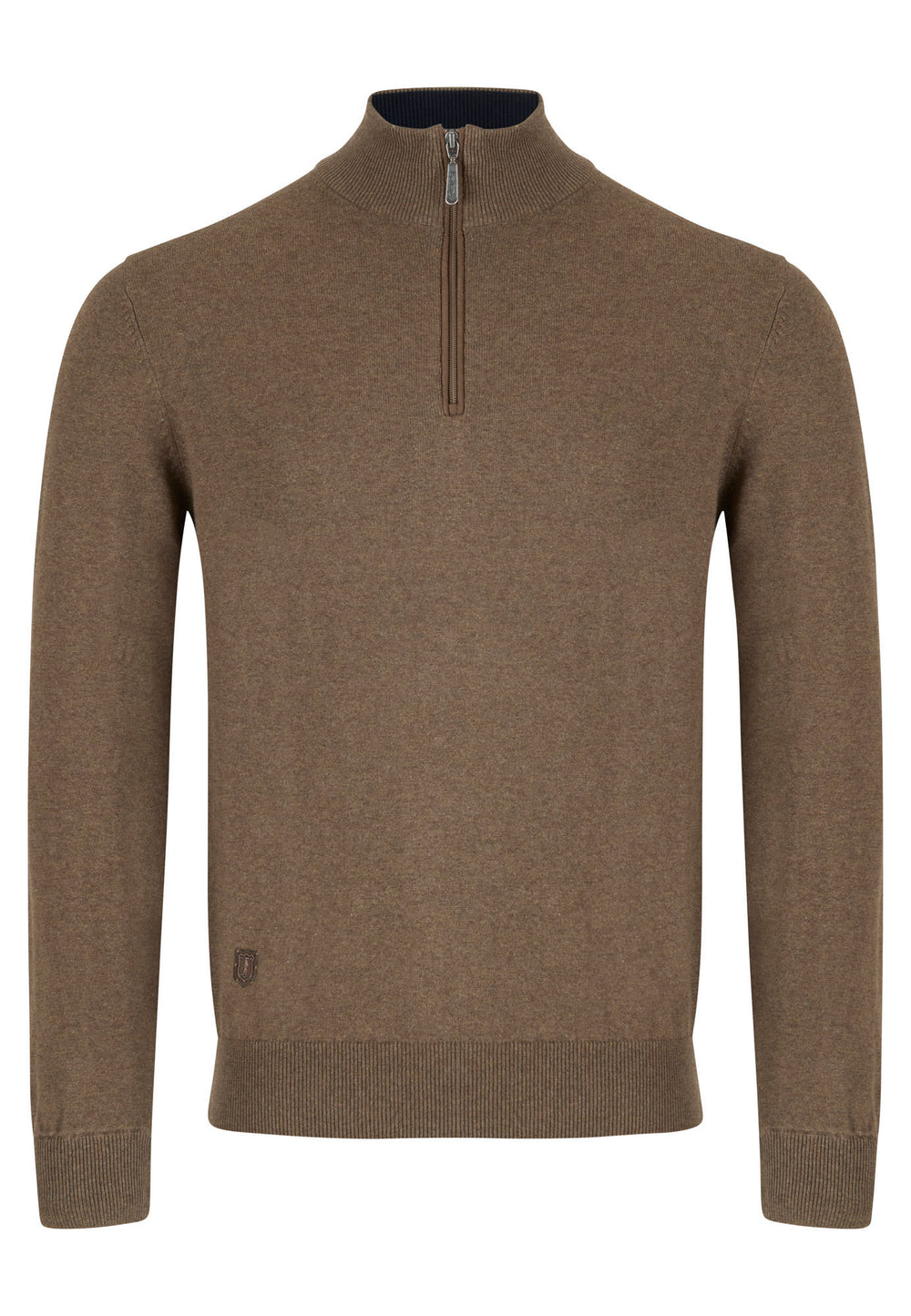 6TH SENSE HARRY ZIP CHESTNUT  SWEATER