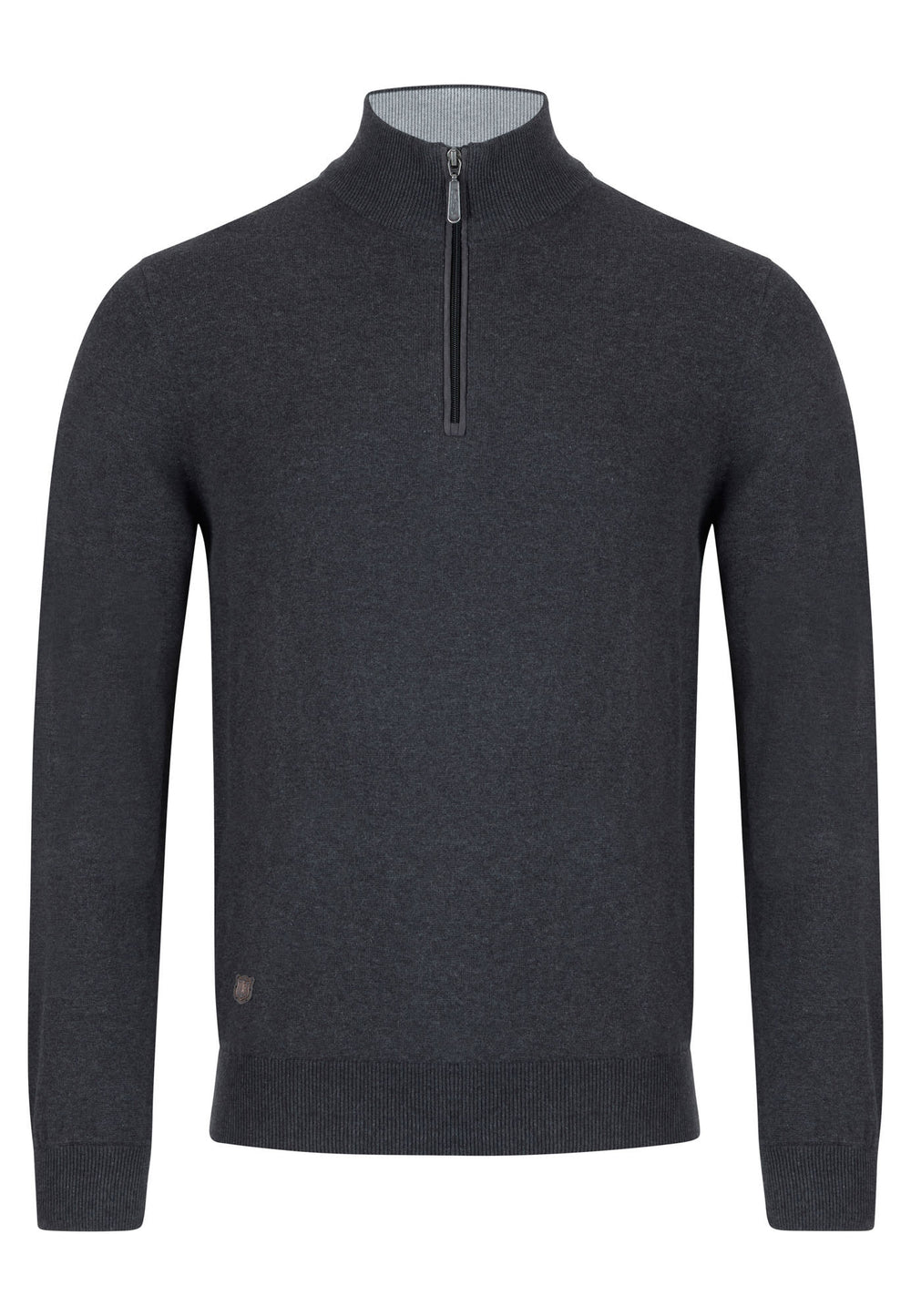 6TH SENSE HARRY CHARCOAL GREY  ZIP SWEATER