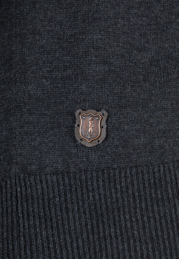 6TH SENSE HARRY CHARCOAL GREY  ZIP SWEATER - Image 2
