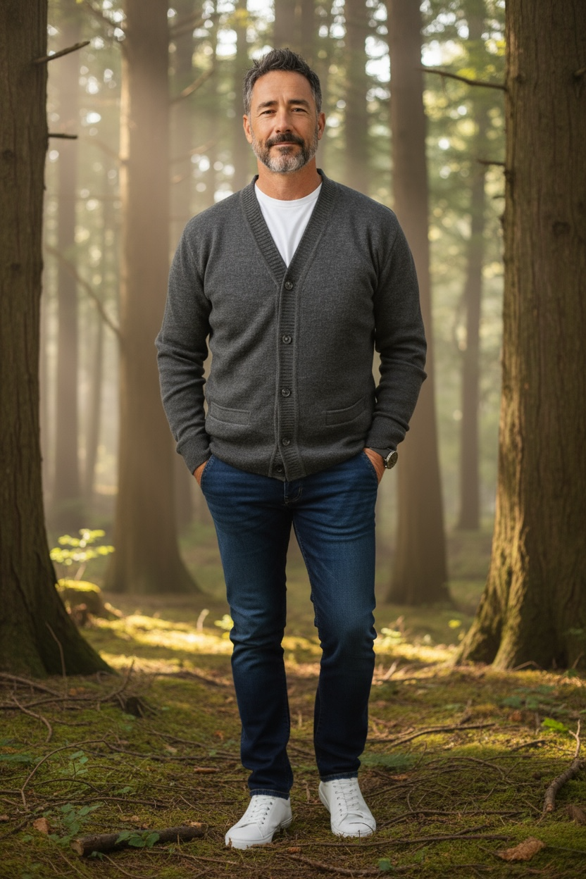 RIALTO CHARCOAL CARDIGAN