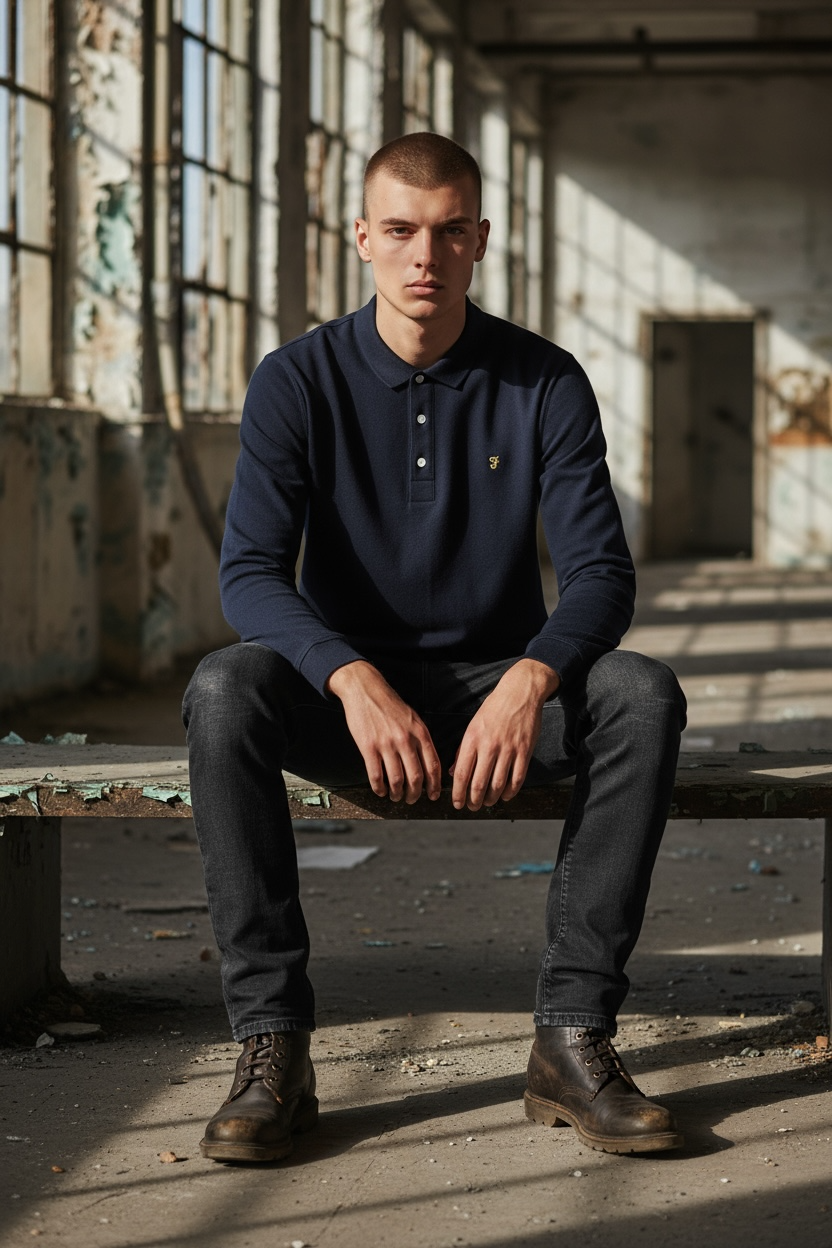 FARAH BLANES LONG SLEEVE  POLO