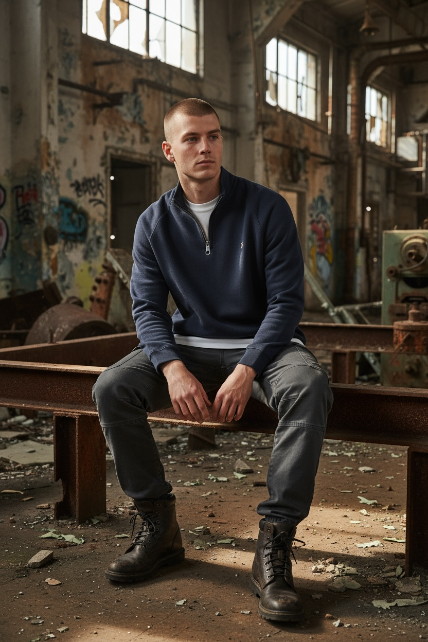 FARAH JIM 1/2 ZIP SWEAT