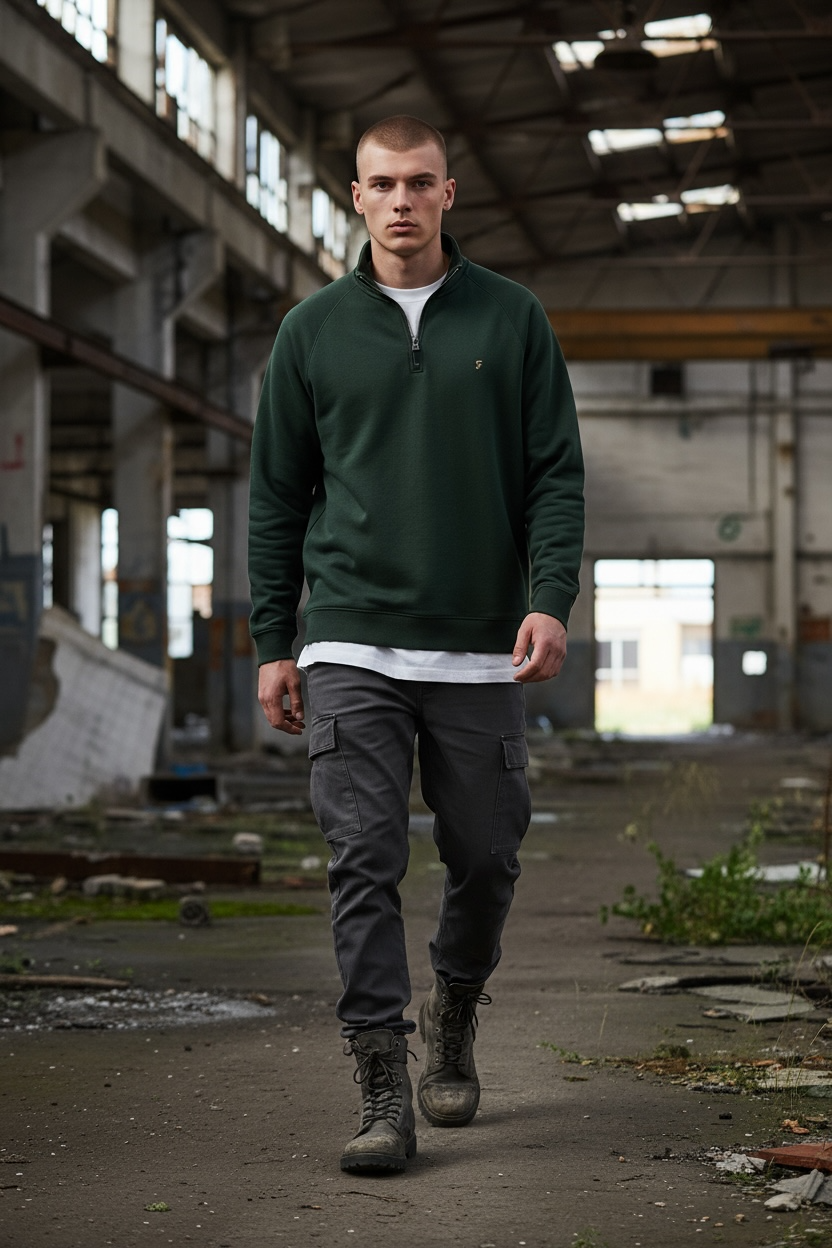 FARAH JIM 1/2 ZIP SWEAT