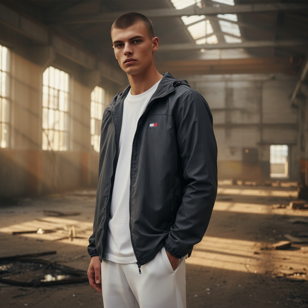 TOMMY JEANS CHICAGO FLEECE HOODED  JACKET