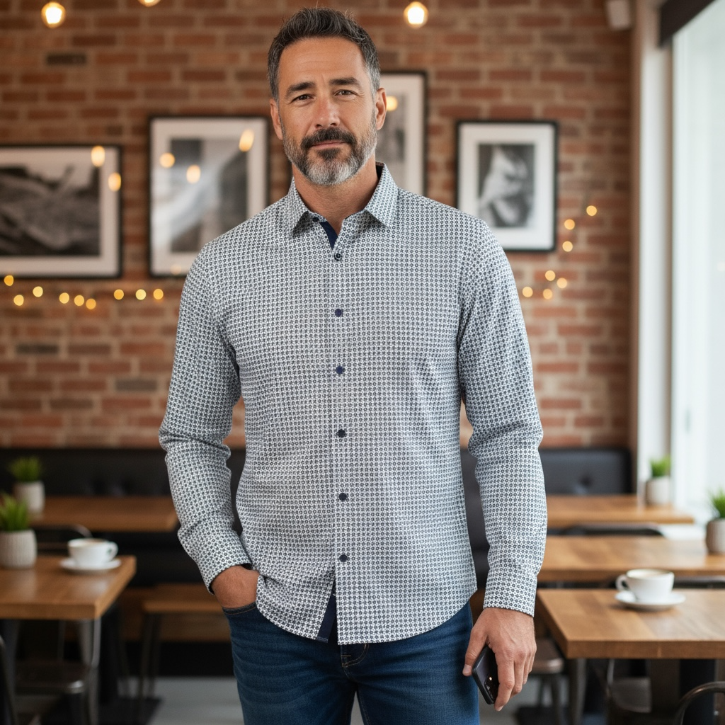 CASA MODA PRINT SHIRT