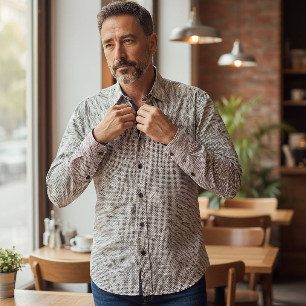 CASA MODA PRINT SHIRT
